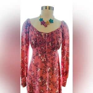 Stylish Pink and Black Dress